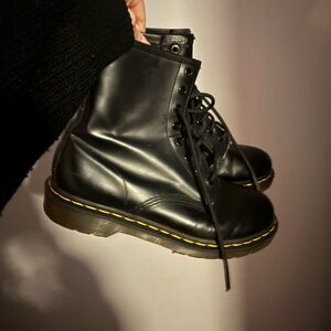 Dr. Martens Black Leather Lace-Up Boots